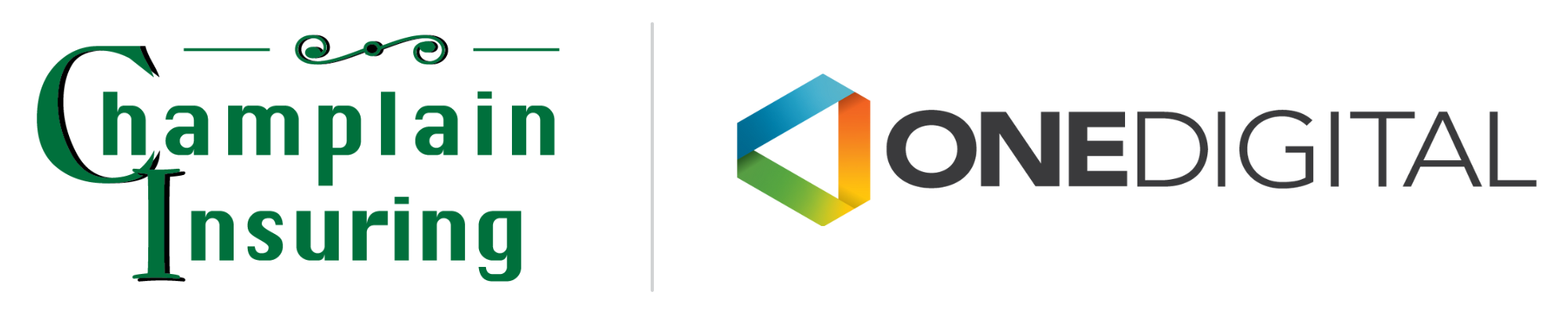 Champlain Insuring and OneDigital Logo
